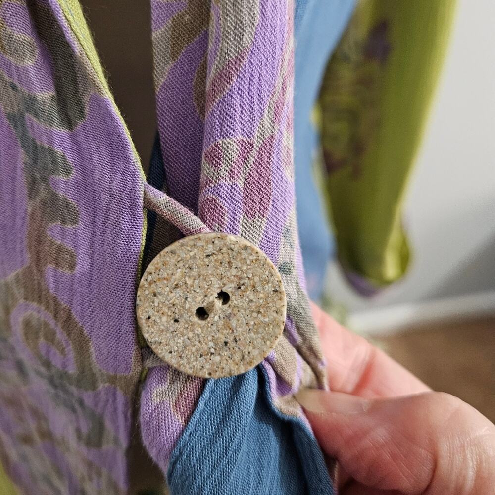 Soft Surroundings Cardigan Womens Large Kimono Colorful Boho Gypsy Hippie Cardi - Picture 8 of 15